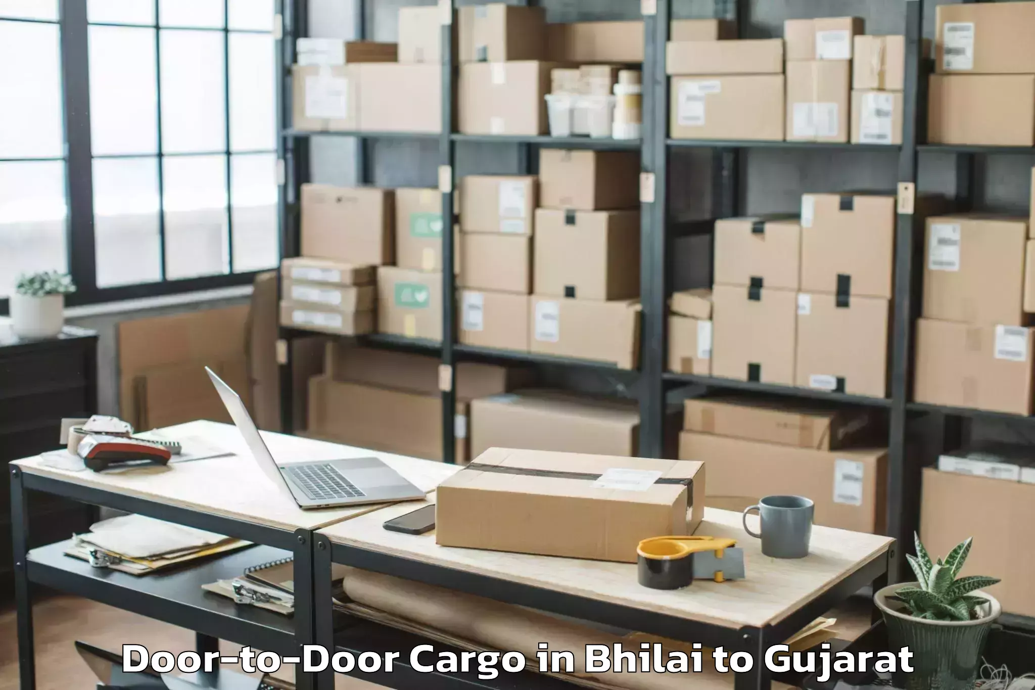 Top Bhilai to Porbandar Airport Pbd Door To Door Cargo Available